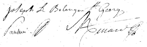 Signature du Chevalier de Saint-Georges