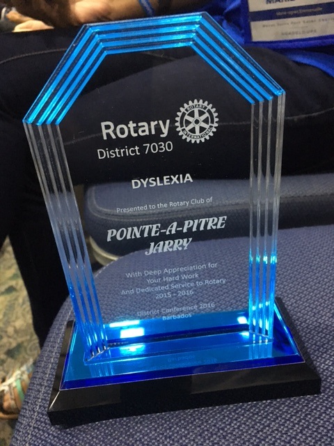 Distinction du Rotary Club de Pointe-à-Pitre-Jarry - Bravo !