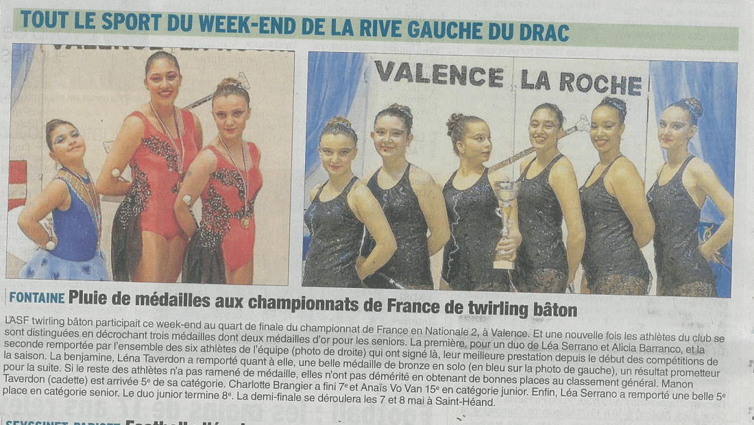 Dauphiné Libéré du 12 avril 2016